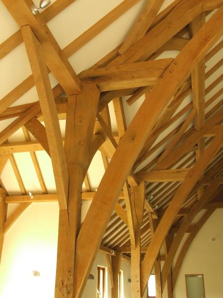 Oak frame joinery.