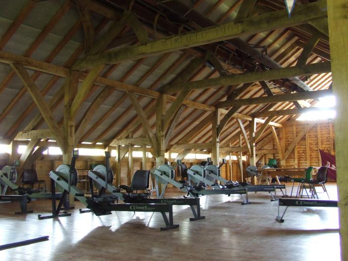 The gym at Abingdon boathouse.